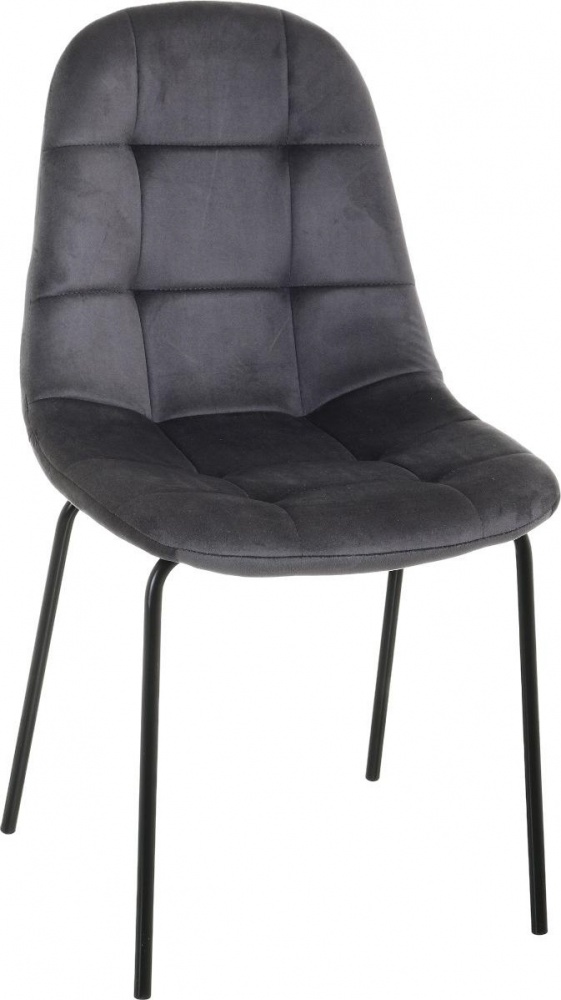 Стул Vitus 44х52,5х83,5 см бархат HLR-21 серый / черный