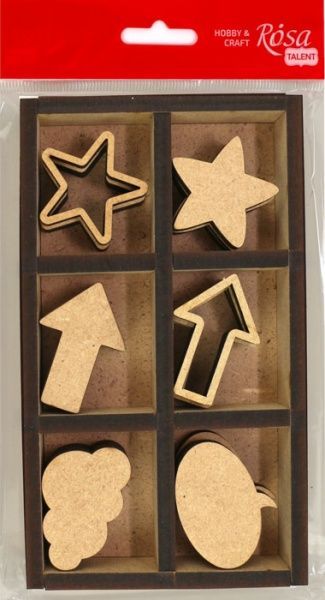 Набор заготовок Асорти 3 10,2х17,4х2,4 см 18 шт. Rosa Talent 