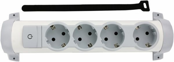 Колодка Legrand Comfort с заземлением 4 гн. серый 694629 