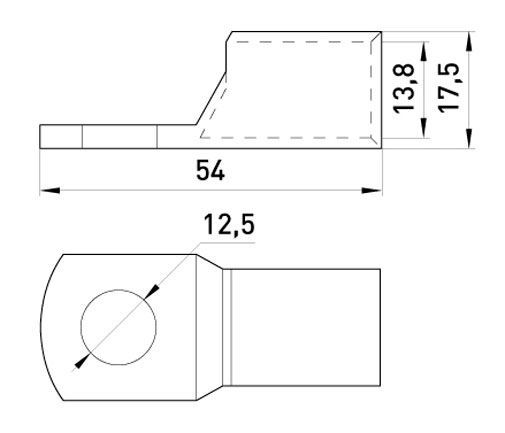 Наконечник кабельний E.NEXT e.end.stand.c.95 мідний луджений 95 кв.мм 5 шт. 