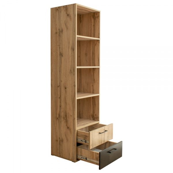 Етажерка пристінна 1800х500х400 мм дуб тахо/чорний (Пабло)