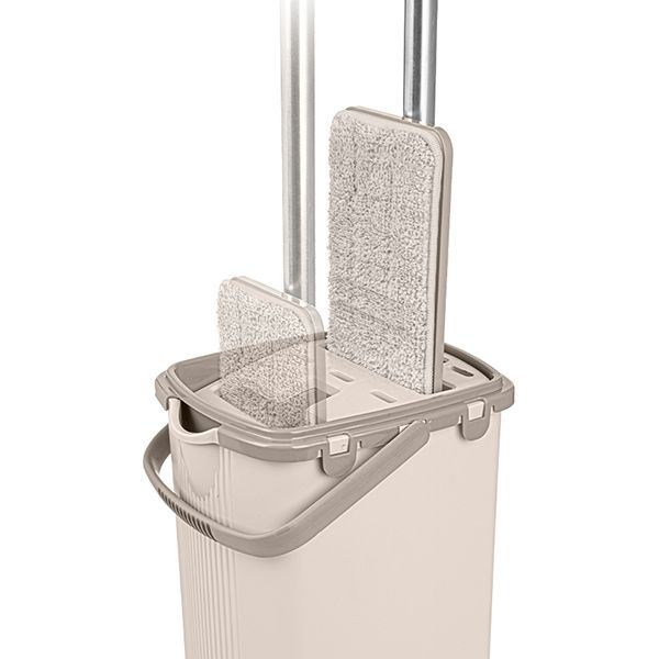 Комплект швабра и ведро с автоматическим отжимом для пола Fiora SuperClean Compact 2 в 1 32 см 