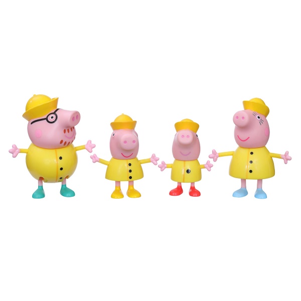 Ігровий набір Peppa Figurines Дружня родина Пеппи_Дощовий день F2193 