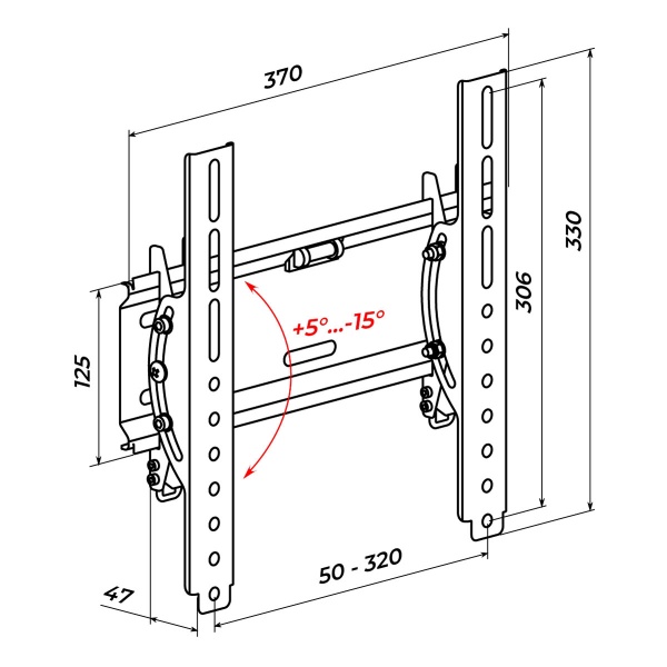 Крепление для телевизора HausMark TWA-33 наклонные 26