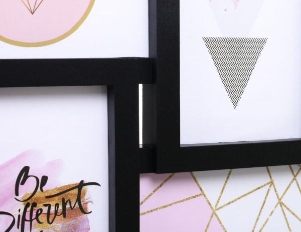 Фотоколлаж BW 56,3х27,7х2 см 8 фото 10x15 см черный 