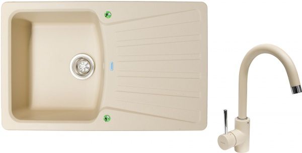 Мийка для кухні + змішувач Blanco Nova 45S(513909) + MIDA(519420) 