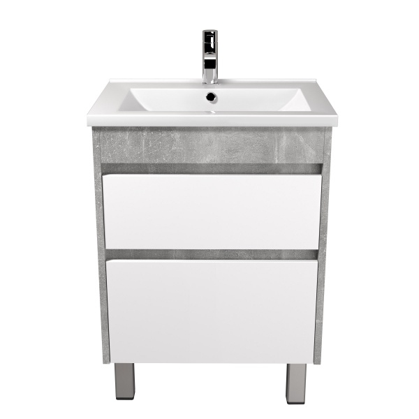 Тумба Мойдодыр Polo Loft 60-U с умывальником Cosmo 60