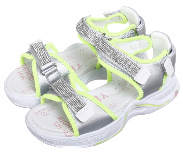 Босоножки для девочек ТОМ.М р.32 серебряный 9946M 