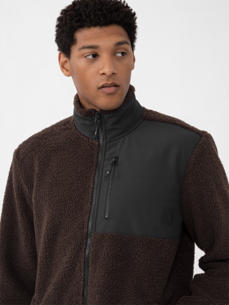 Джемпер 4F FLEECE M116 4FAW23TFLEM116-80S р.2XL коричневый