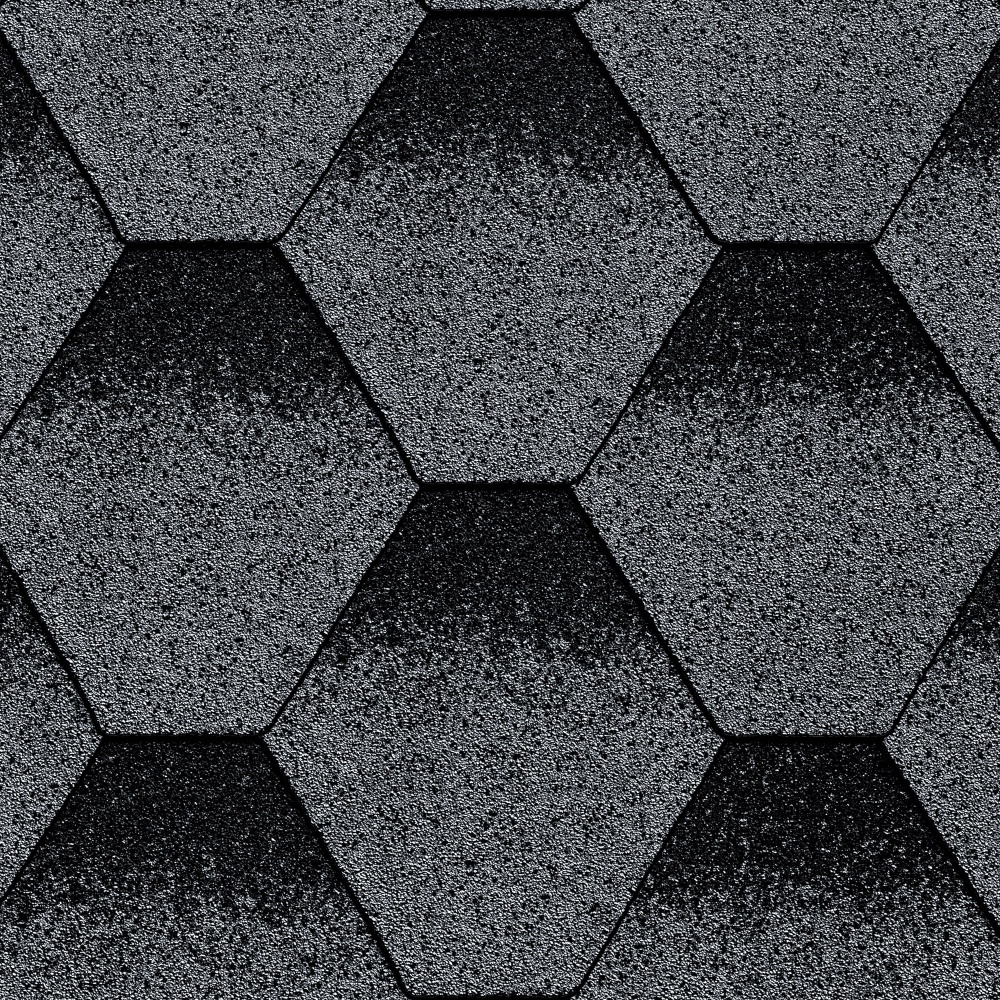 Битумная черепица MATIZOL® RESIDENCE сота графитовый оттененный 3 кв.