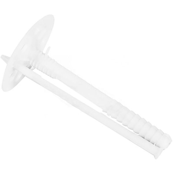 Дюбель для теплоизоляциидля пенопласта с пластиковым гвоздем 10x100 мм 120 шт. BauGut