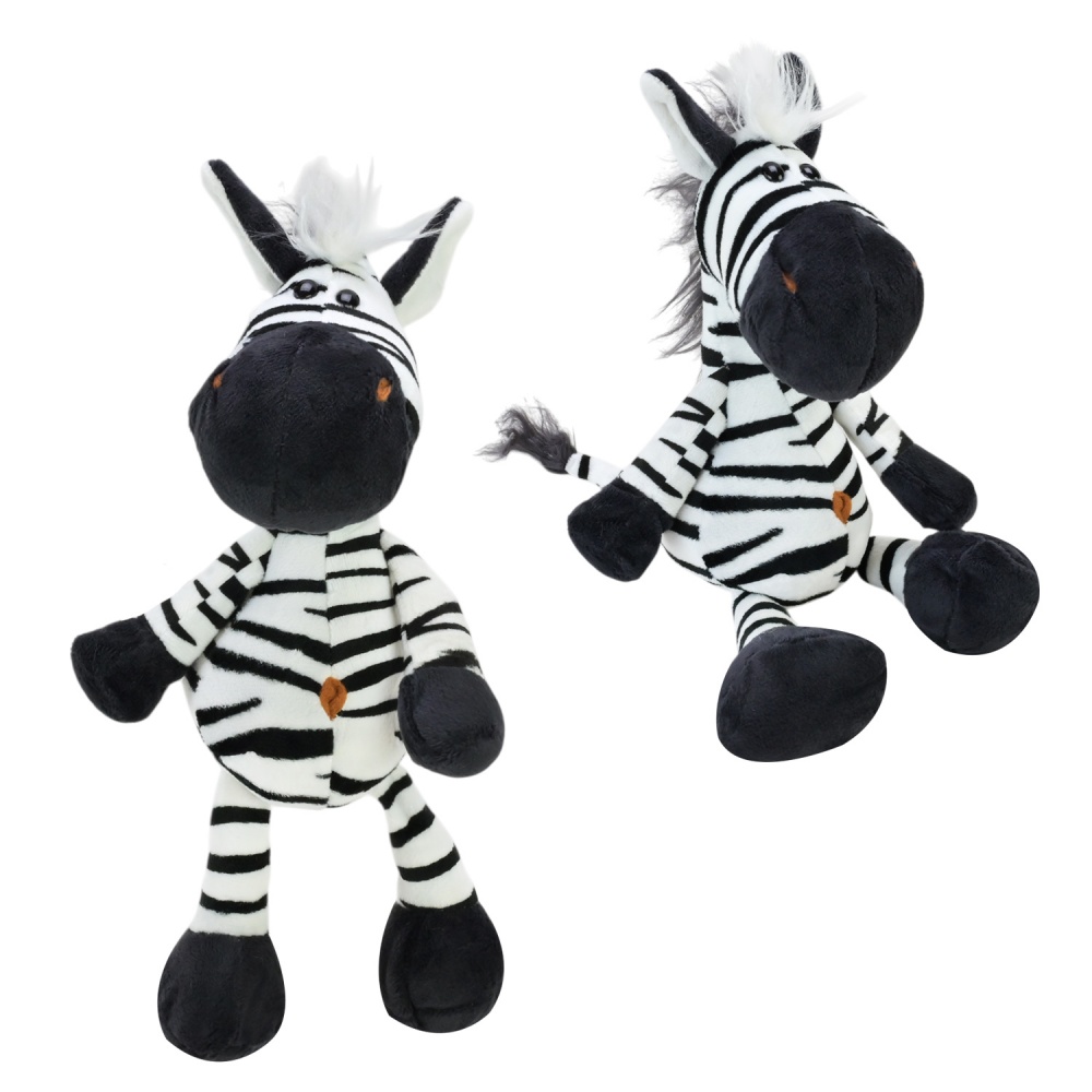 Мягкая игрушка Shantou Зебра 22 см белый с черным E8207