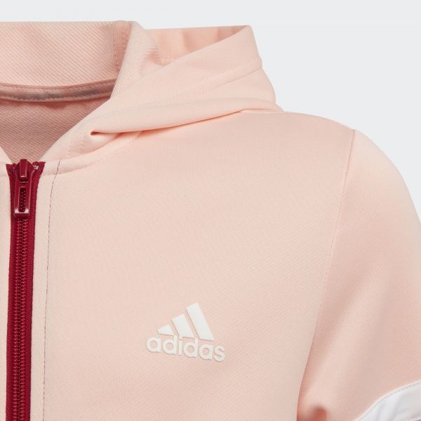 Спортивний костюм Adidas YG HOOD PES TS ED4639 р. 122 червоно-рожевий