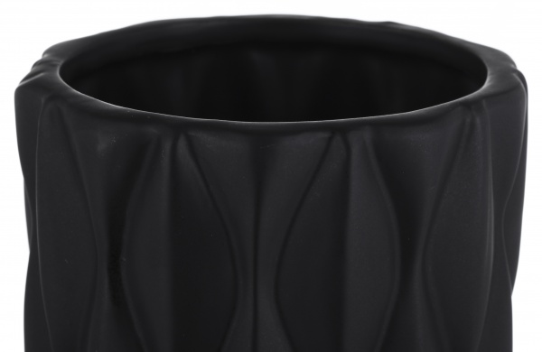 Ваза Knit 12,5х12,5х29 см черная