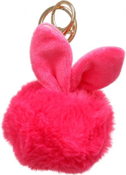 Брелок для рюкзаков с ушками Зайчик розовый