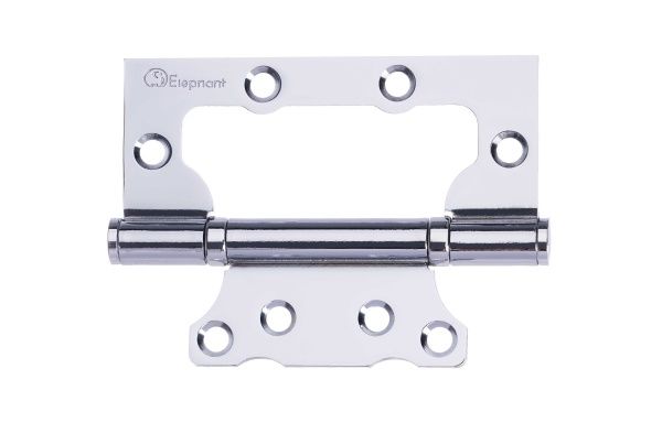 Петля Elephant накладная 100x75x3 мм полированный хром универсальная 1 шт.
