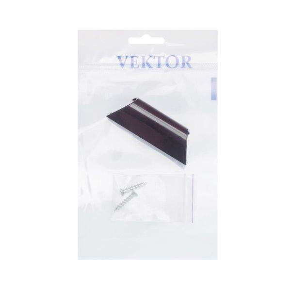 Ручка-ракушка балконна алюмінієва коричнева Vektor 