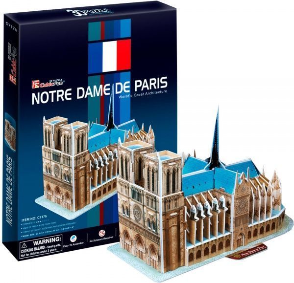 3D-пазл CubicFun Франція: Собор Паризької Богоматері C717h
