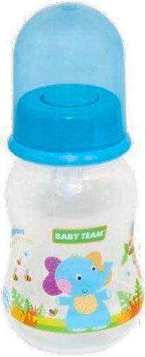Пляшка дитяча Baby Team з силіконовою соскою в асортименті 125 мл 1111