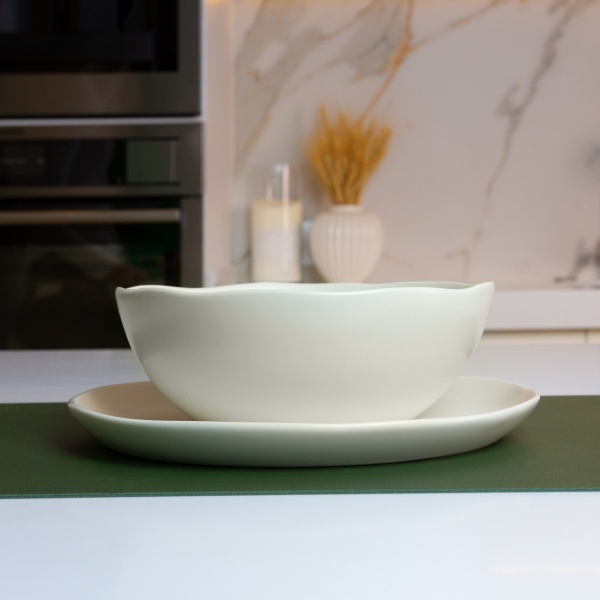 Тарелка глубокая Совершенство 18 см белая MVM