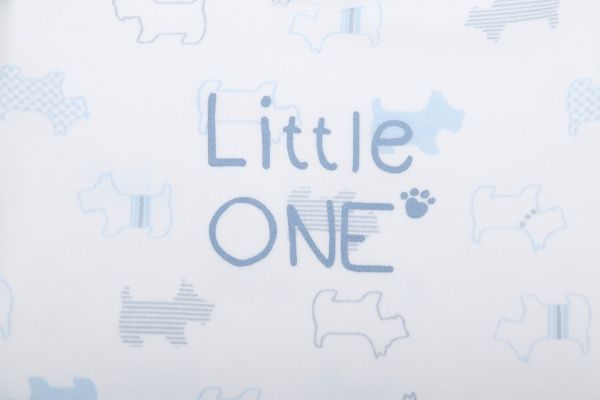 Боді дитяче Фламінго ясельне Собачки р.68 біло-блакитний 136-222-13 