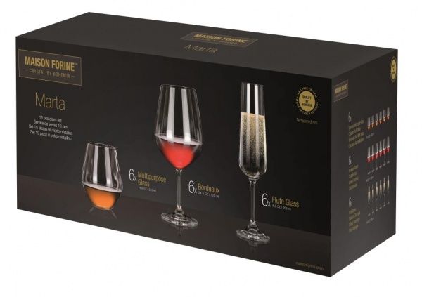 Набір бокалів Marta 18 шт. Maison Forine 