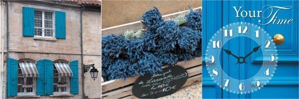 Годинник настінний на полотні Букет лаванди 30x30 см 06-319