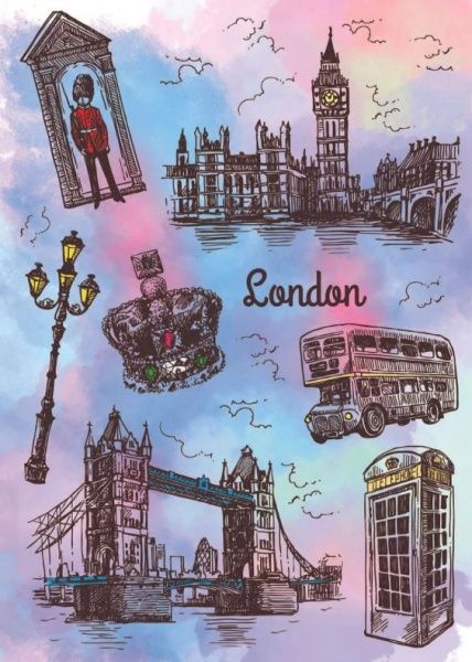 Декоративная наклейка Наш Декупаж Лондон 49x70 см