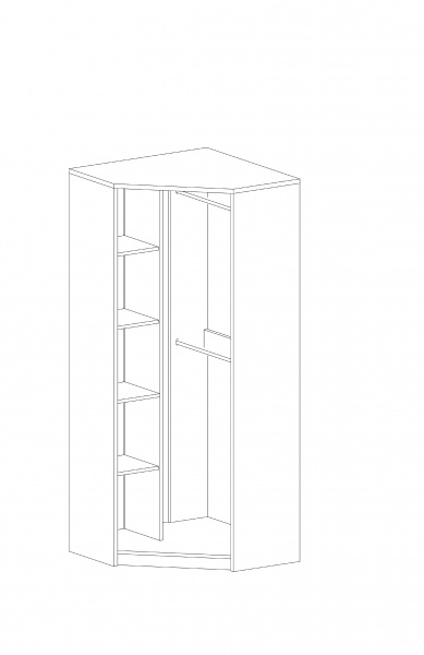 Шкаф SOKME угловой (7) Айго бук 