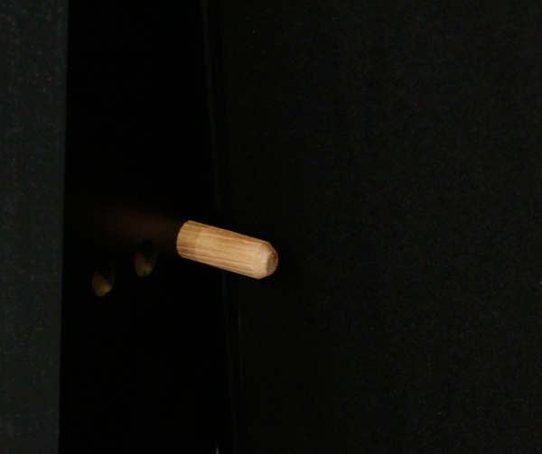 Напольное зеркало с секцией для хранения аксессуаров PS160-A4014 360x1230 мм черный 