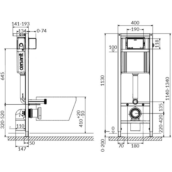 Система инсталляции Cersanit System 01 Mech box