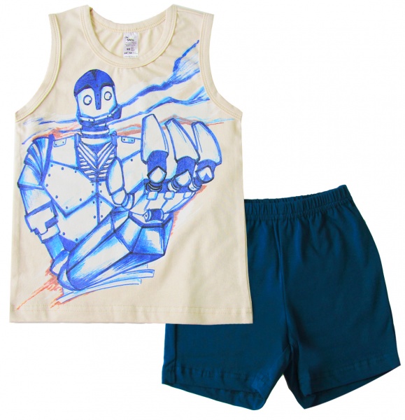 Піжама для хлопчиків Smil р.92 молочний із синім 104514 