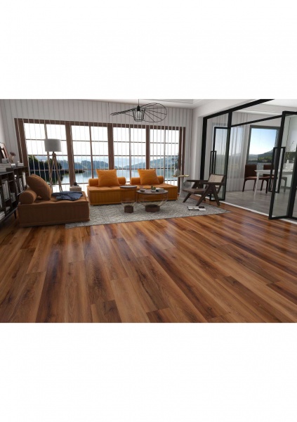 Ламінат вініловий (SPC) EMERGO Metamorphose з 1 мм підкладкою XPE дуб romsdalen 33/АС5 5 мм 