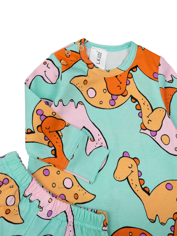 Пижама для девочек Luna Kids Велосипеды р.80-86 мятный 0194