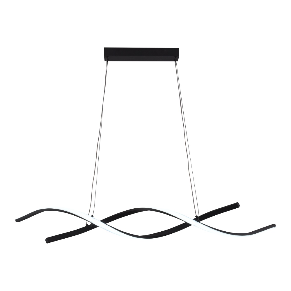 Люстра Miorro LED Monti пульт ДУ 2700-6000К 2600Лм 1000х150мм чорн алюм/акрил 2x52 Вт LED-модуль чорний 51-313-020