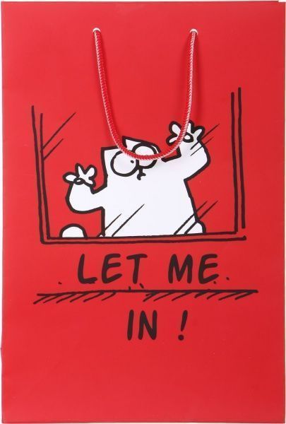 Пакет бумажный Simon's Cat 34х23х10 см Let me in!