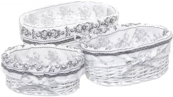 Кошик плетений з текстилем 34x26x14 см HQ13-53CD-4 