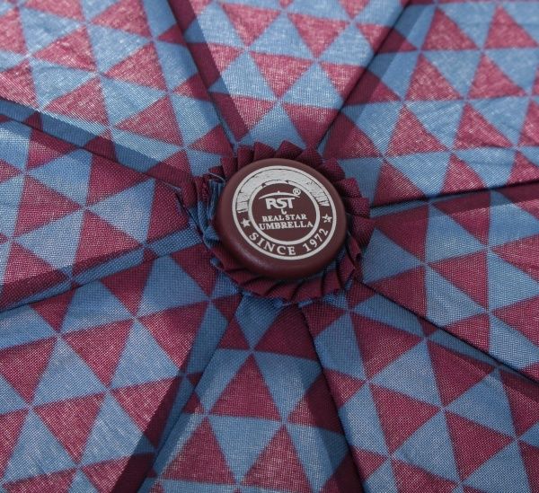 Парасолька Геометрія, складна півавтомат фіолетовий 