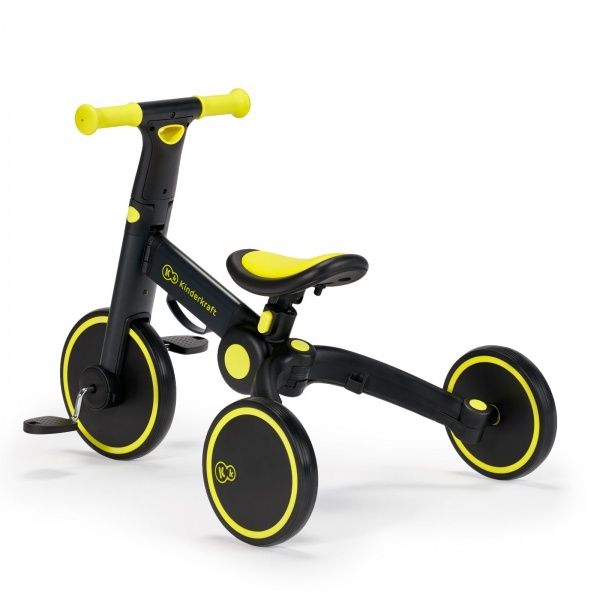 Велосипед детский Kinderkraft 4TRIKE Black Volt черный с желтым KR4TRI00BLK0000