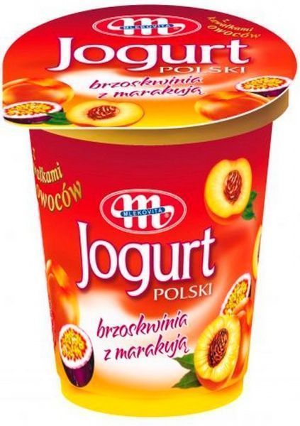 Йогурт Mlekovita Персик-Маракуя 350 г 