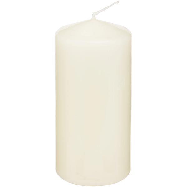 Свеча Bispol цилиндр слоновая кость 100 мм