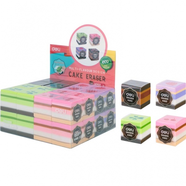 Гумка прямокутна Cake мiкс EH302 Deli