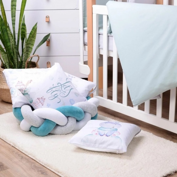 Комплект для дитячого ліжечка Baby Veres Hippo м'ятний