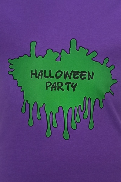 Футболка для девочек/для мальчиков WP Merchandise Halloween Клякса р.128–134 фиолетовый 22134 