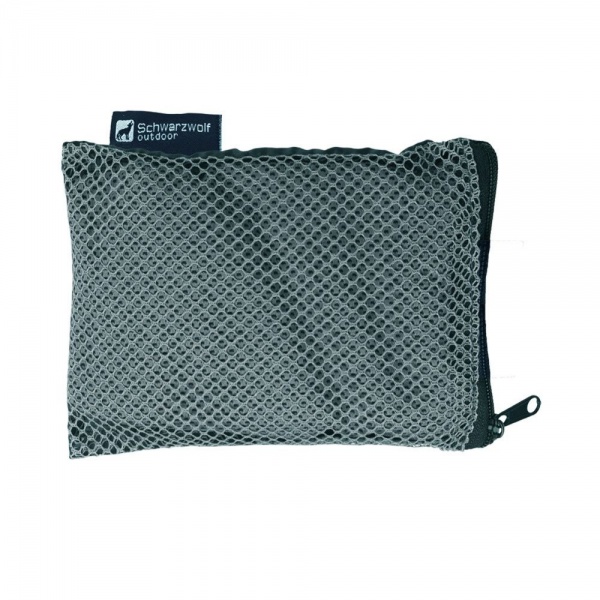 Рушник спортивний з мікрофібри LANAO 30x100 см сірий Schwarzwolf 