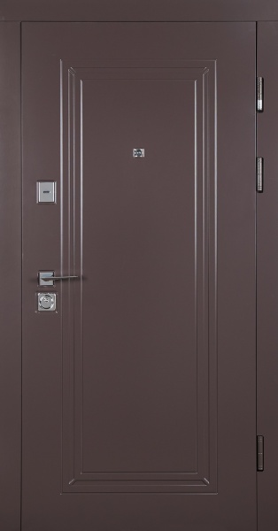 Дверь входная Abwehr MG3 (518+517) 096L (8019+ДБП) дуб полярный / RAL 8019 2050x960 мм левая