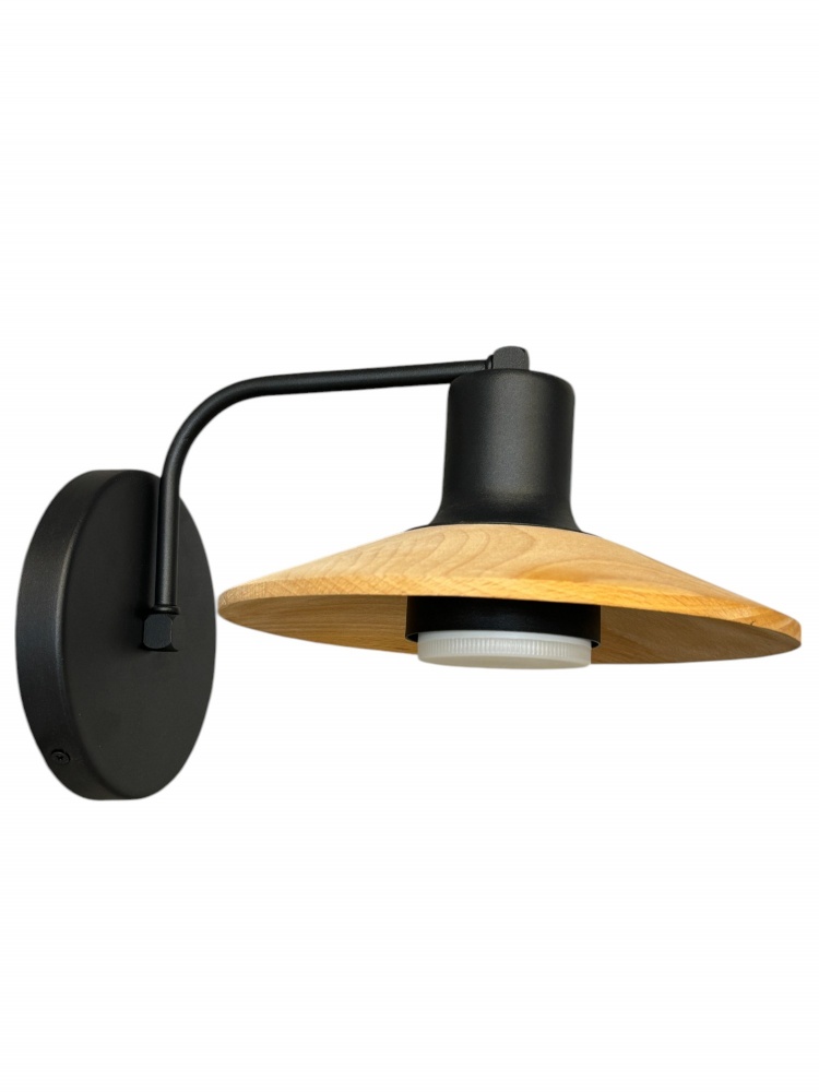 Бра Светкомплект Hat 1xGX53 чорний/дерево