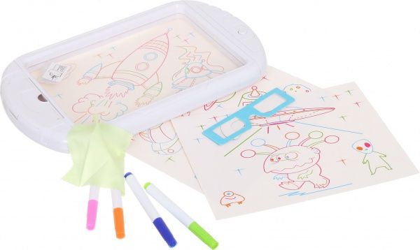 Дошка для малювання з підсвіткою Shantou 3D Космос в корпусі (YM164)