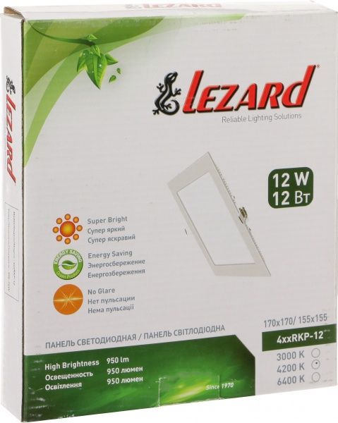 Светильник встраиваемый (Downlight) Lezard 12 Вт 4200 К белый 442RKP-12 