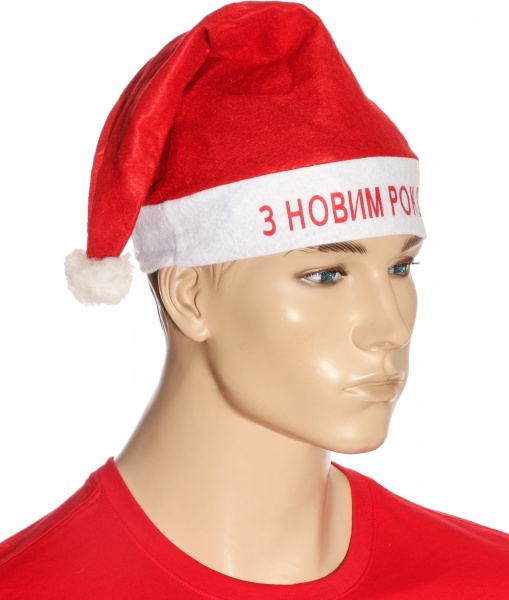 Новогодний колпак 43х29 см (пластик, полиэстер) 471386